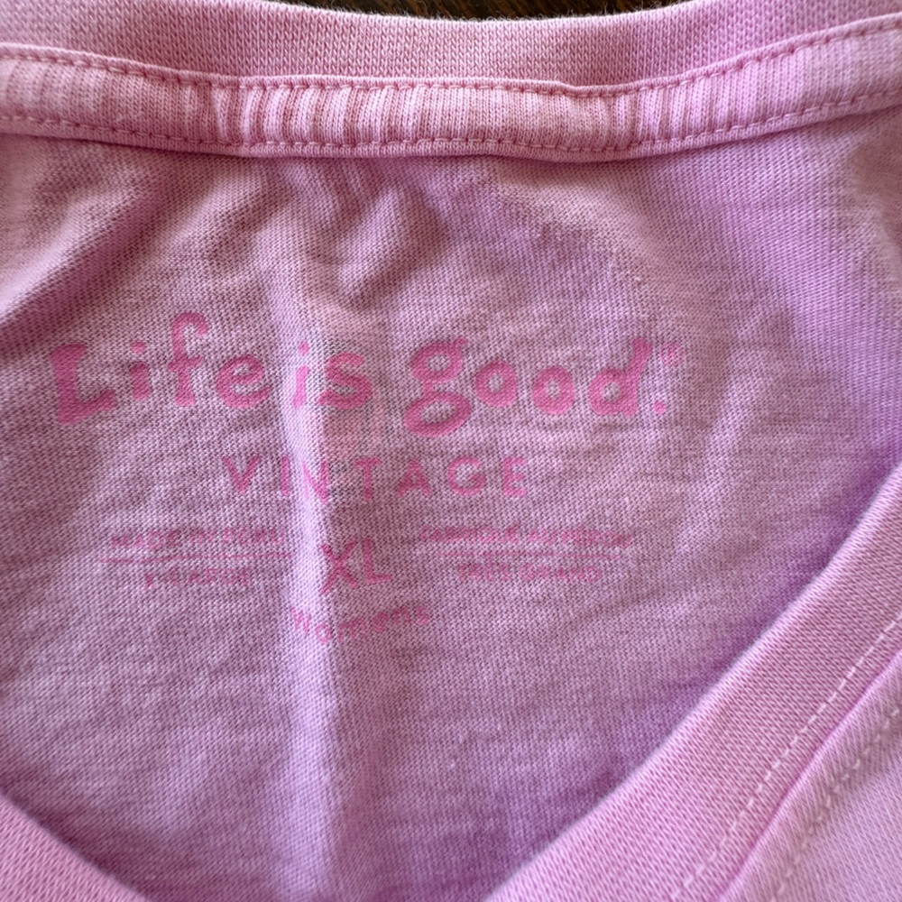 Life is Good Pink T-Shirt - Picture 3 of 4